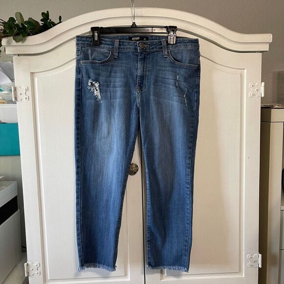 Just Black Frayed Edge Jeans, Size 32 - Picture 1 of 10